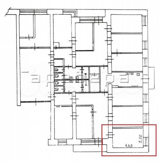 Комната 12 м² в 1-к., 5/5 эт.