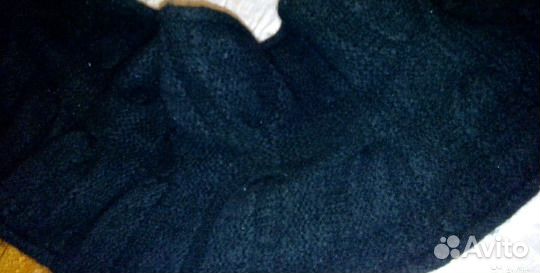 Круглый черный шарф шерсть