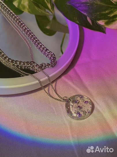 Украшения из эпоксидной смолы с живыми цветами