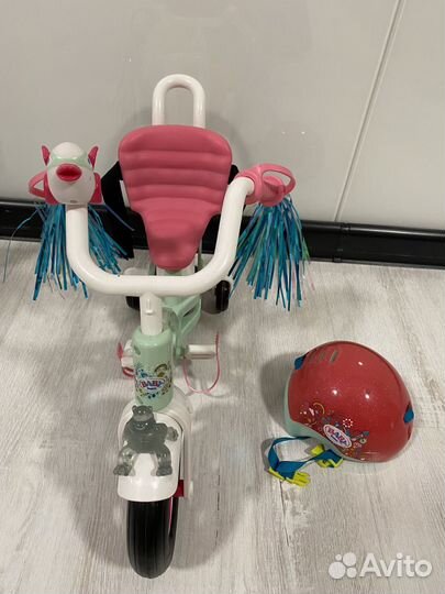 Велосипед и шлем baby born