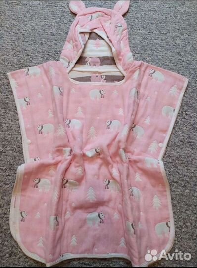 Полотенце- пончо с капюшоном