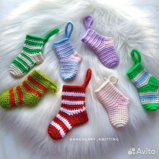 Ёлочная игрушка - носочек новогодний