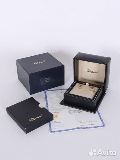 Золотые серьги Chopard 585 пр. с перламутром и бр