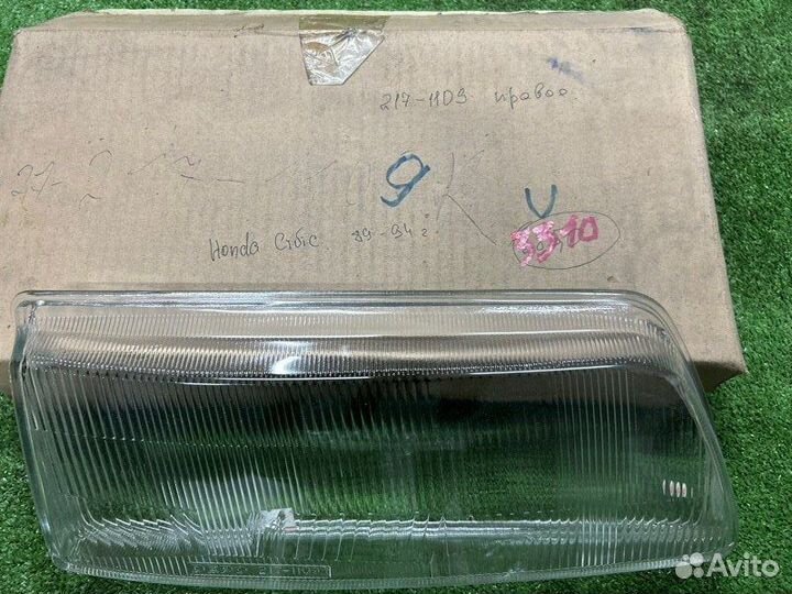 Стекло фары переднее правое Honda Civic 1989-1994