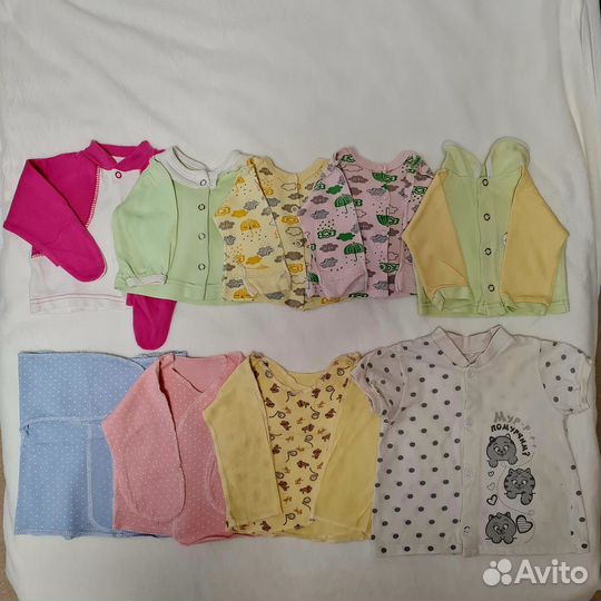 Детские вещи пакетом одежда 0-6мес