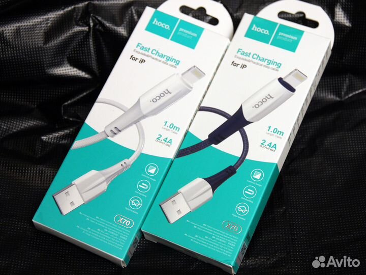 Кабель USB - Lightning Hoco X70 2.4A 1м