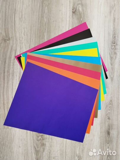 Цветная мелованная бумага 10 листов 10 цветов