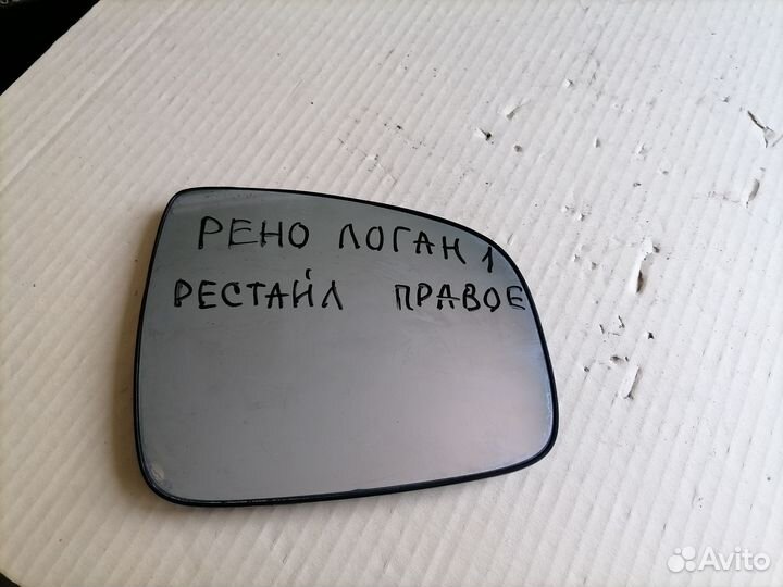 Стекло зеркала правого для Renault Logan 2009-2014