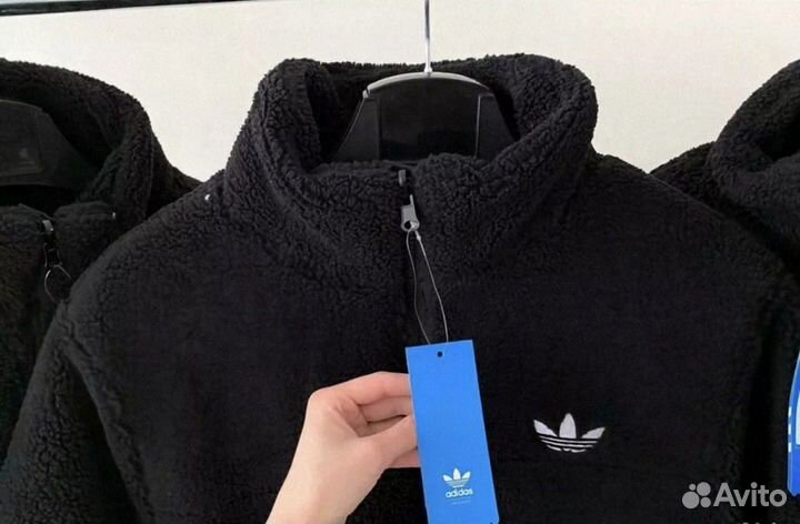 Куртка adidas барашка двухсторонняя