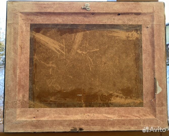 Старинная картина неиз. художника зимний пейзаж