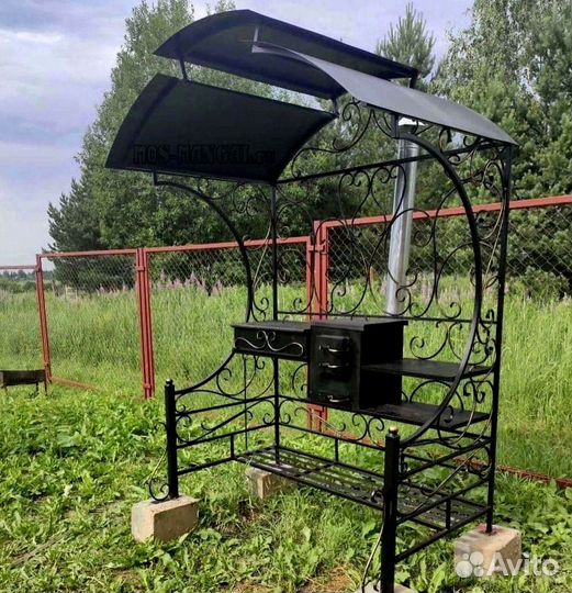 Мангал с печью