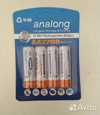 Пальчиковые батарейки, перезаряжаемые 4 шт