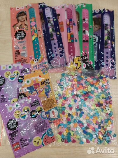 Браслет лего Lego dots браслет 5 шт+5шт пакет