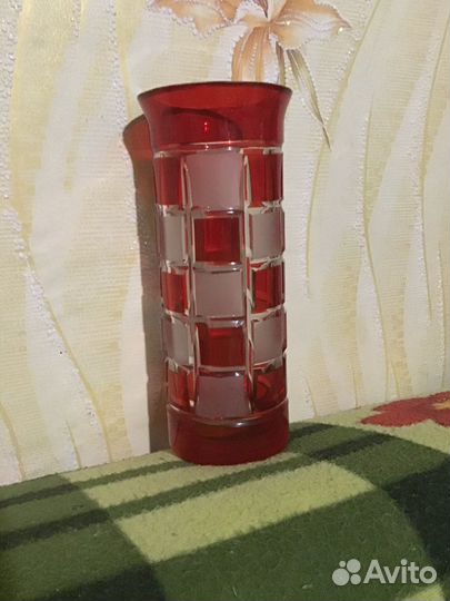 Ваза цветной хрусталь СССР