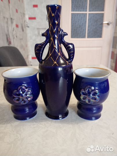 Набор из фарфора, кобальт Возрождение СССР