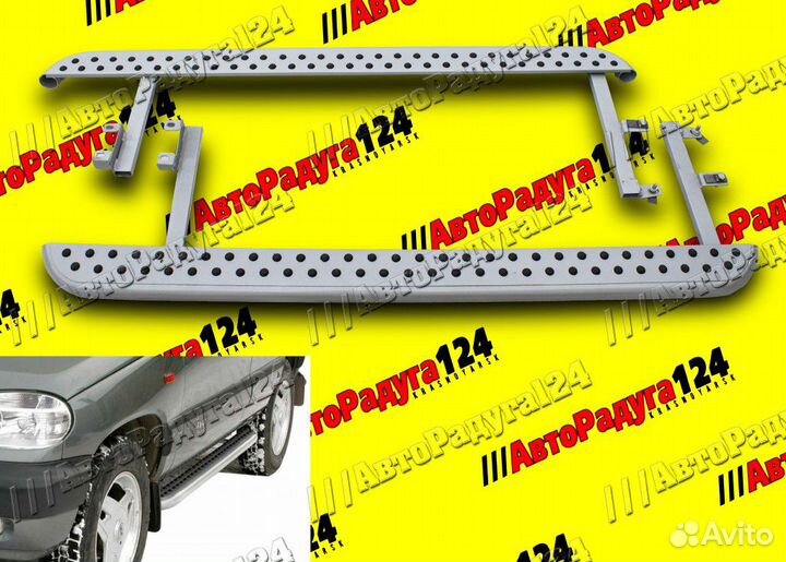 Пороги дополнительные ваз 2123 С/О плоские 