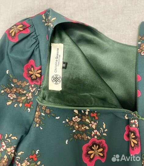 Платье с цветами (шелк 70%, хлопок 30%), РФ