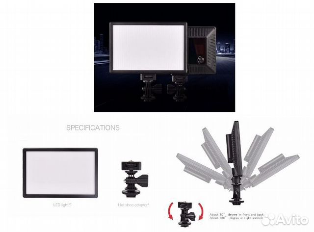 Накамерный свет LED ультратонкий двухцветный жк-ди