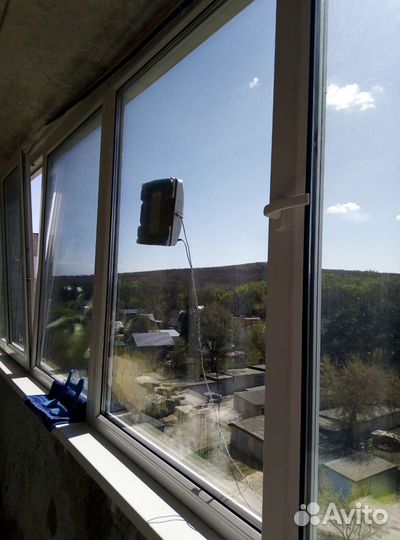 Робот мойщик окон. Мытье окон