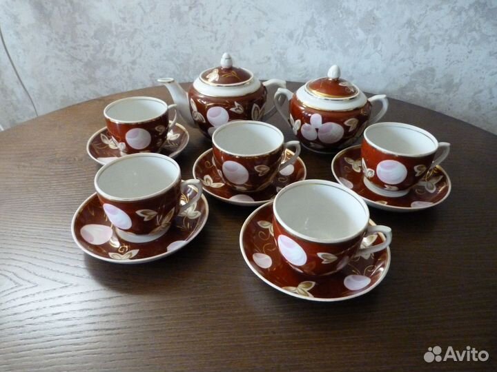 Фарфоровая посуда СССР сервиз чайный