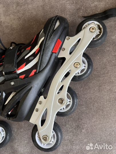 Ролики раздвижные 35-40 Reaction + шлем