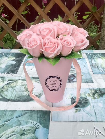 Букет из мыльных роз 15 шт