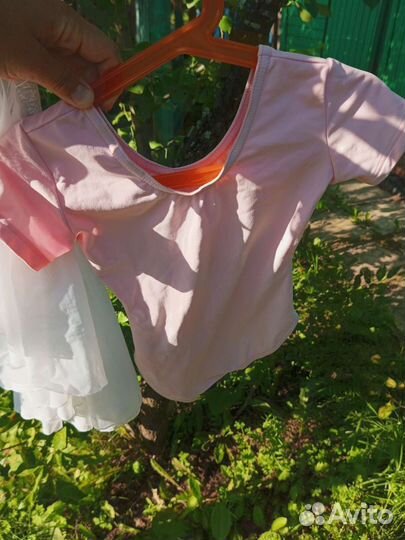 Купальник для танцев grishko и юбка белая