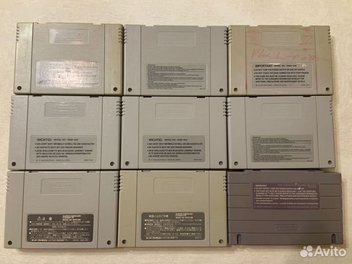 Картриджи Super Nintendo и N64