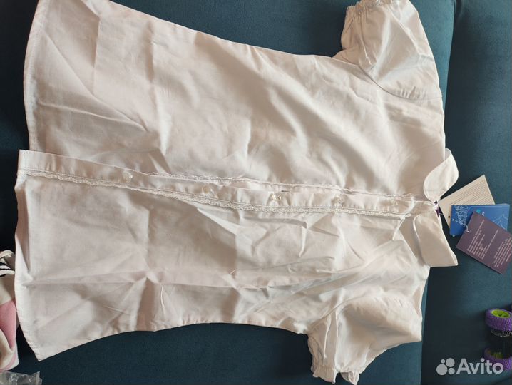 Школьная рубашка / блузка белая на 134-140 новая