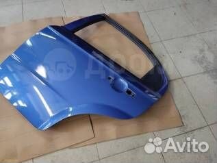 Дверь chevrolet aveo т250, синяя