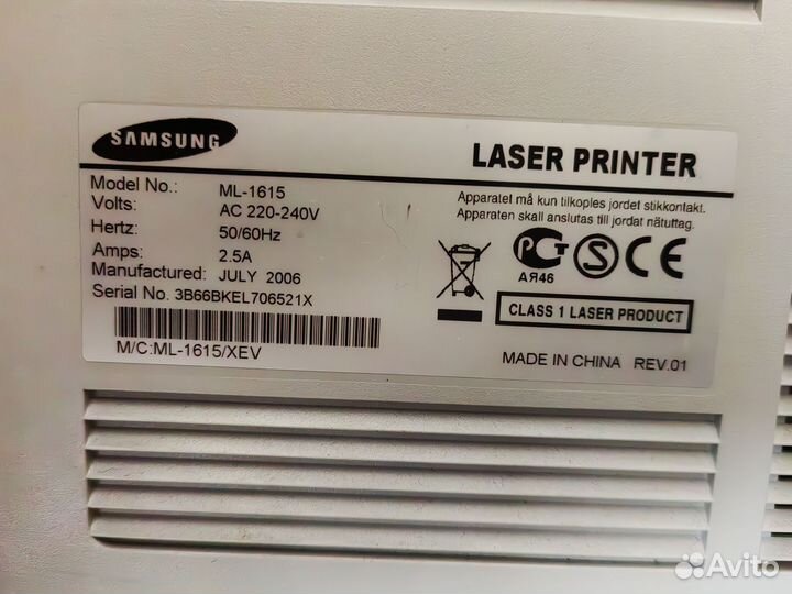 Принтер лазерный Samsung ml 1615