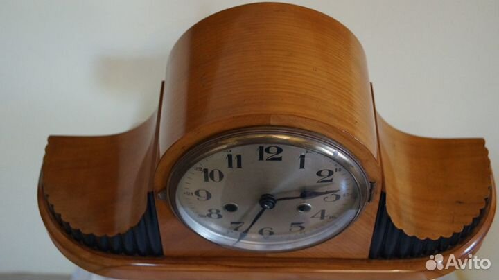 Старинные часы Густав Беккер Арт Деко 44 см