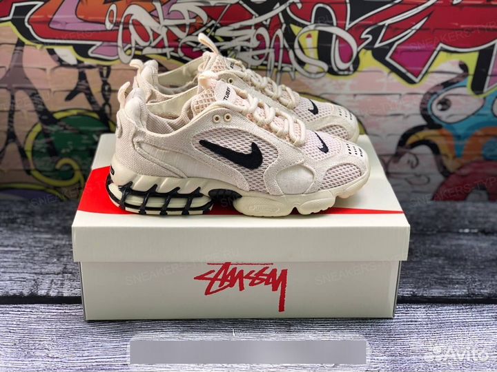 Nike Air Zoom Spiridon Cage 2 Stussy Fossil