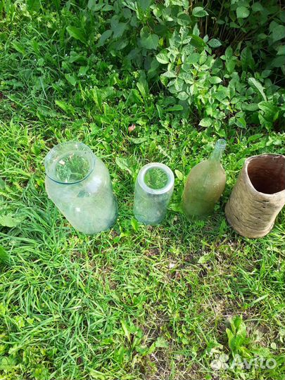 Четверть стеклянная, банки с широким горлом