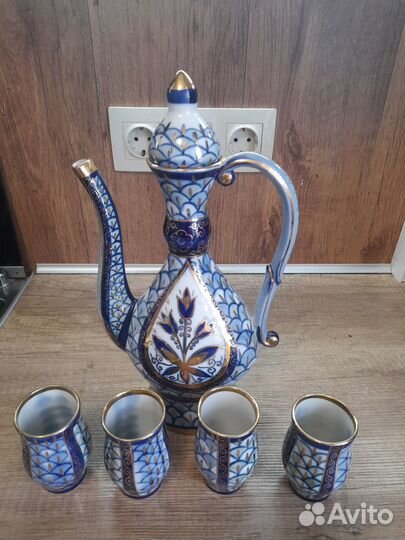 Кумган-кувшин для вина со стаканчиками, СССР