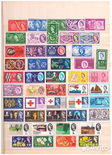 Почтовые марки Великобритании 1955/1966