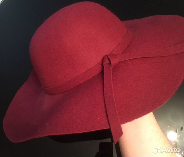 Широкополая шляпа из фетра