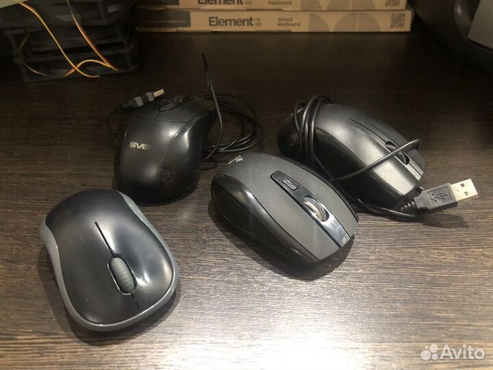 Комплектующие для компьютера, мышки, кабели