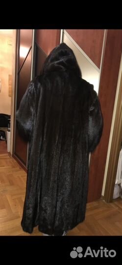 Шуба норковая с капюшоном 56-60