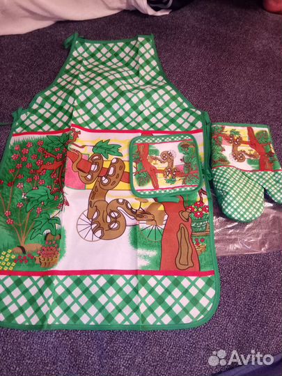Набор кухонный новый + варежка прихватка полотенца