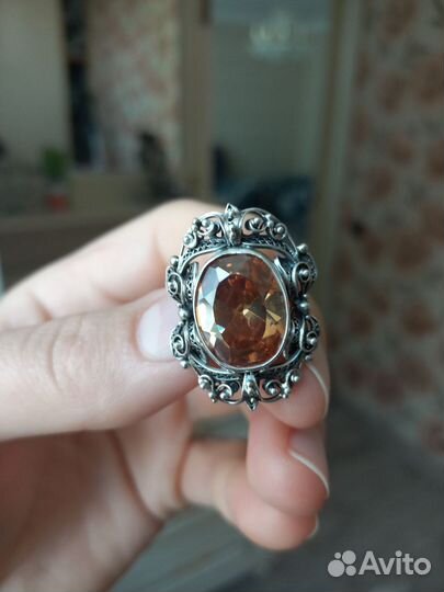 Серьги серебро янтарь