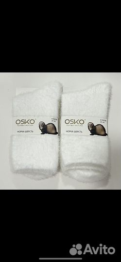 Норковые носки osko Белые и цветные
