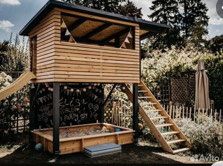Детская игровая площадка деревянная