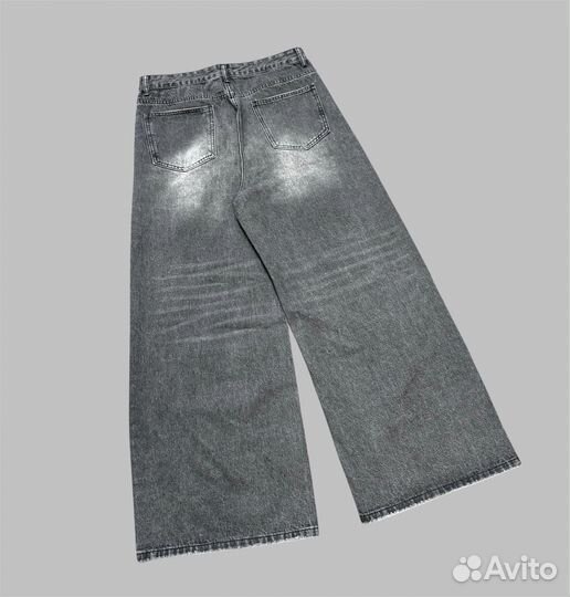 Широкие серые джинсы Jaded London