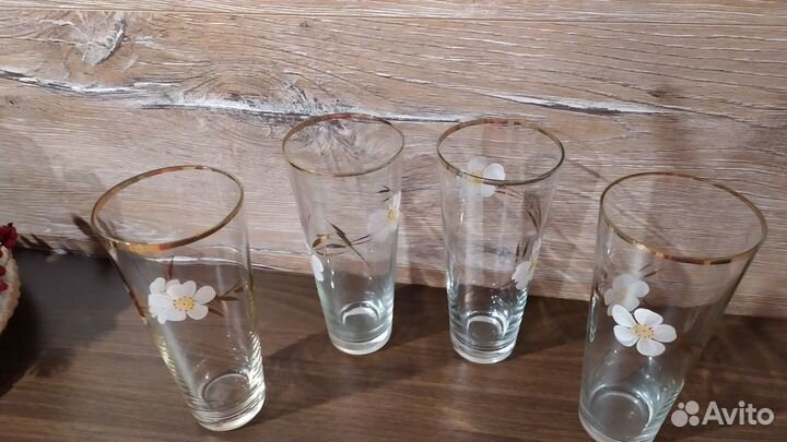 Стаканы, рюмки разные (наборы хрусталь, стекло)