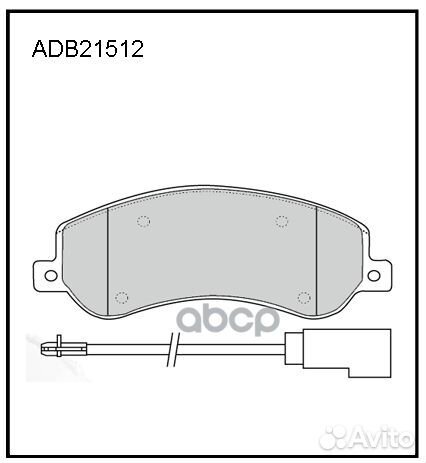 ADB21512 колодки дисковые передниеFord Transit