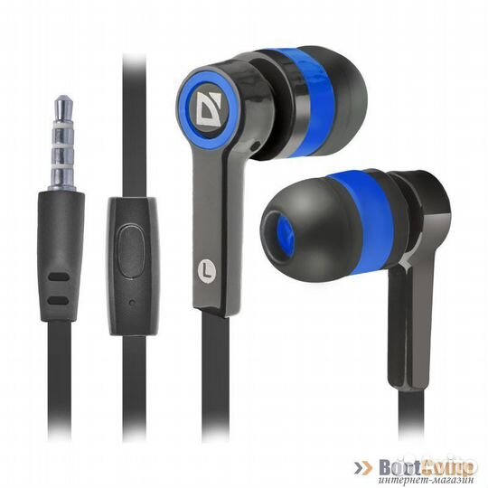 Наушники с микрофоном Defender Pulse 420 чёрный+си