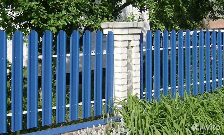 Забор металлический цена за метр под ключ