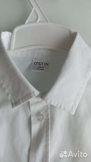 Рубашка белая на мальчика 104