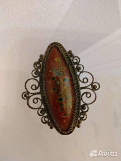 Старинная винтажная брошь